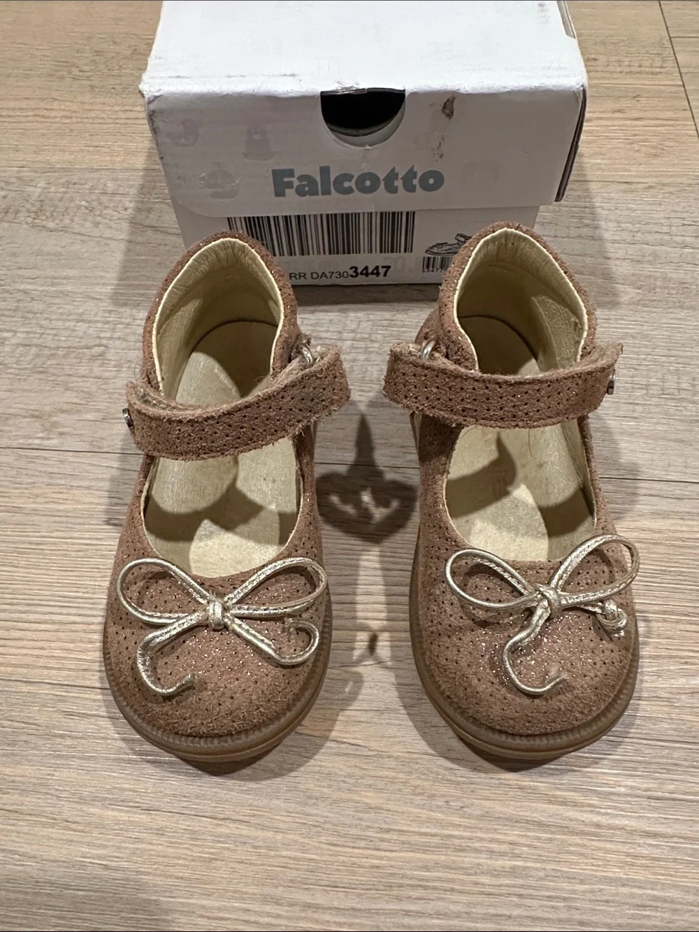 Alcott Girls' Brown Suede Mary Jane Shoes with Bow